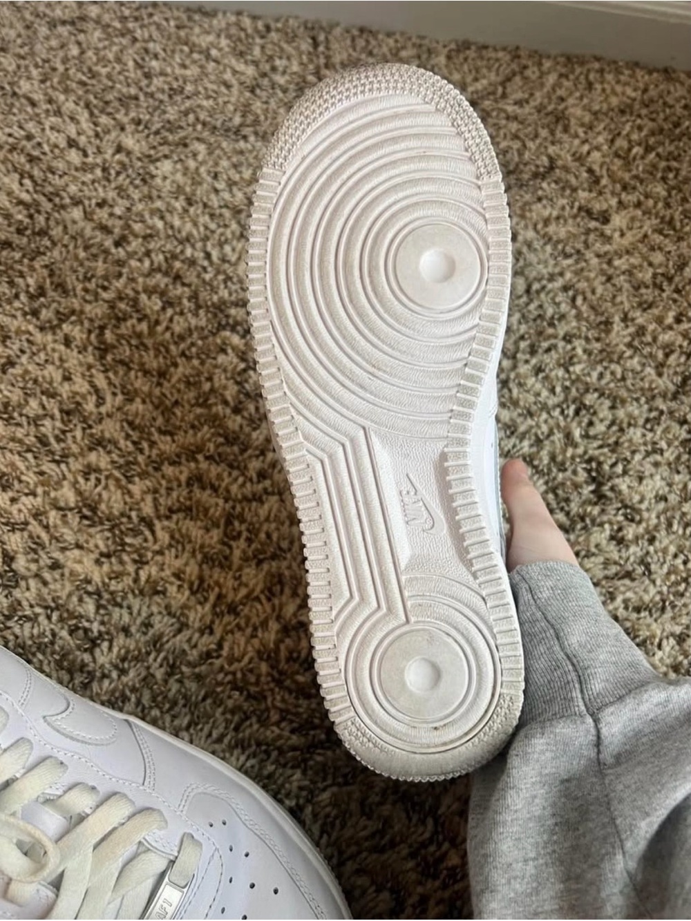 Nike White Air Force 1 Sneakers - Picture 3 of 9